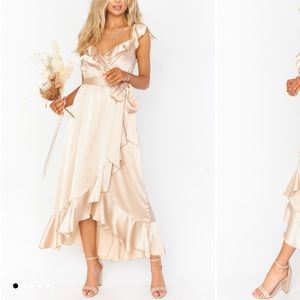 Show Me Your MuMu Samantha Ruffle wrap dress Med